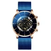 The latest best-selling men's mesh strap watch with hollowed-out design Specification image
